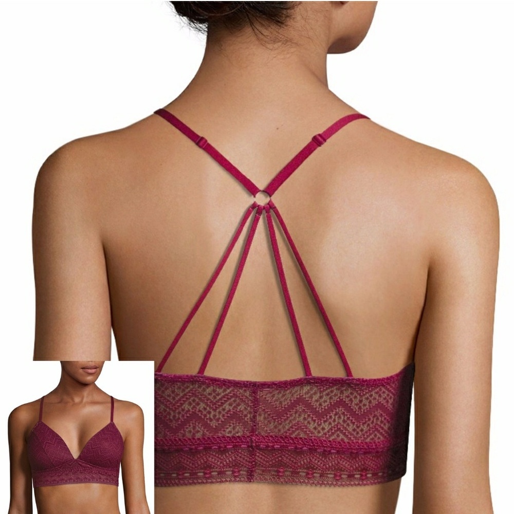Burgundy Pullover Strap Bralette